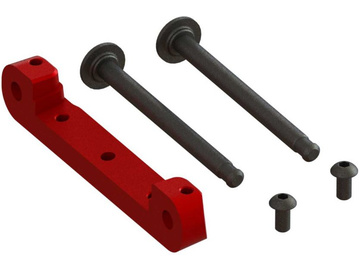 Arrma mocowanie zawieszenia przednie górne, CNC aluminium, czerwone / ARA330659