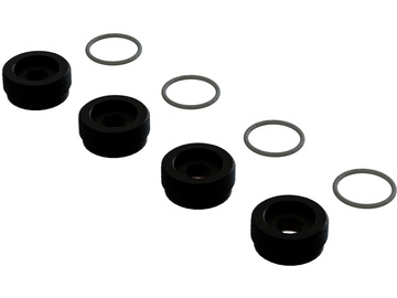 Arrma nakrętki przedniej osi czarne, aluminium z o-ringami (4) / ARA330775
