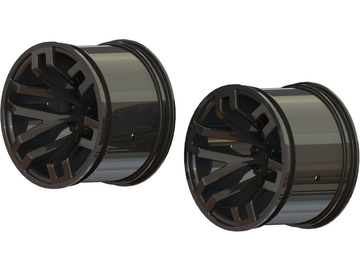 AR510099 Arrma Felga MT 2.8" 14mm hex czarny chrom (2) / ARA510099