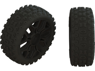 Arrma AR550057 Koło z oponą 2HO czarne (2) Arrma AR550057 Koło z oponą 2HO czarne (2) / ARA550057