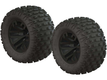Arrma AR550044 Koło z oponą dBoots Fortress MT czarne (2) / ARAC9632