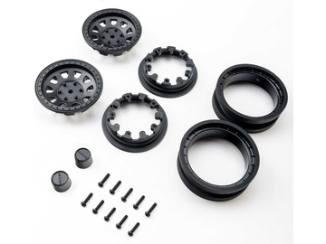 Axial felga 1.9 Raceline Daytona Beadlock, czarna (2) Axial felga 1.9 Raceline Daytona Beadlock, czarna (2) / AXI-3872