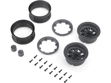 Axial felga 1,9" KMC Grenade Beadlock, szara (2 szt.) / AXI-4688