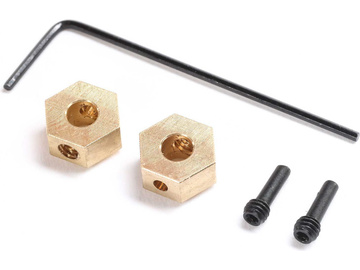 Axial piasta sześciokątna, mosiądz 1.0g (2): SCX24, AX24 Axial piasta sześciokątna, mosiądz 1.0g (2): SCX24, AX24 / AXI302002