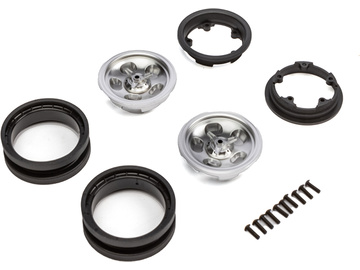 Axial felga 1.9 Retro Slot Beadlock, satynowa (2) / AXI43013