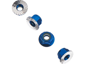 Axial AXA1046 Nakrętka samokontrująca M4 ząbkowana niebies Axial AXA1046 Nakrętka samokontrująca M4 ząbkowana niebies / AXIC1046