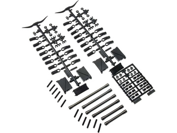 Axial AX31465 Cięgna geometrii przednie, aluminium: SCX10 II / AXIC1465