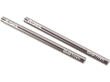 Axial AX30524 Rurka gwintowana 6x91mm aluminium szara (2) / AXIC3524