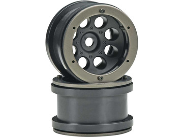 Axial AX8097  Felga 2.2 Beadlock 8-otworów czarna (2) / AXIC8097