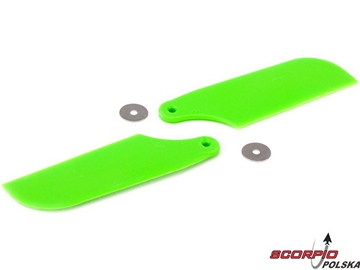 Blade 400/450: Łopaty wirnika ogonowego zielone Blade 400/450: Łopaty wirnika ogonowego zielone / BLH1671GR
