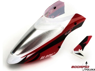 Blade MSRX: Kompl kabina czerwona ze stat / BLH3218R