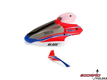 Blade mCPX: Kabina czerwona ze statecznikiem Blade mCPX: Kabina czerwona ze statecznikiem / BLH3518