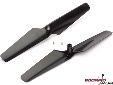 Blade 180 QX HD: Śmigło lewe czarne (2) / BLH7406