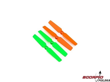 Blade 200 QX: Śmigła 3D pomar/zielone (4szt) Blade 200 QX: Śmigła 3D pomar/zielone (4szt) / BLH7715