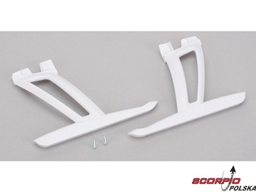 Blade 350 QX: Płozy podwozia białe z akc. Blade 350 QX: Płozy podwozia białe z akc. / BLH7815W