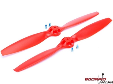 Blade 350 QX: Śmigło czerwone 1x lewe, 1x prawe / BLH7821B