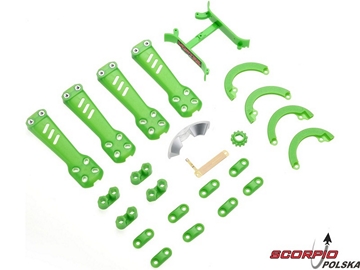 Blade Vortex 230 Pro: Elementy plastykowe zielone / BLH9270