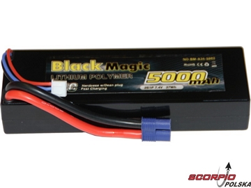 LiPol Car Black Magic 7.4V 5000mAh 35C EC3 / BMA35-5000-2E
