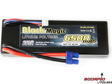 LiPol Car Black Magic 7.4V 6500mAh 35C EC3 / BMA35-6500-2E
