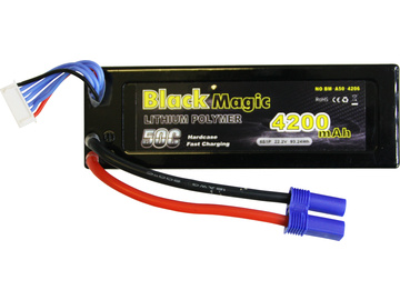 Black Magic LiPol Car 22.2V 4200mAh 50C EC5 Black Magic LiPol Car 22.2V 4200mAh 50C EC5 / BMA50-4200-6E
