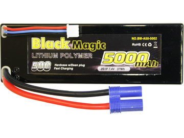 Black Magic LiPol Car 7.4V 5000mAh 50C EC3 / BMA50-5000-2E
