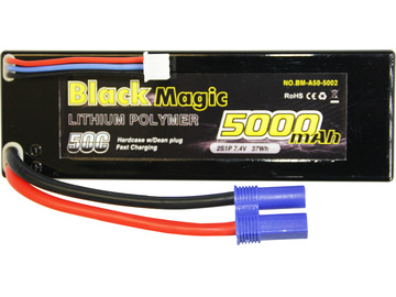 Black Magic LiPol Car 7.4V 5000mAh 50C EC3 Black Magic LiPol Car 7.4V 5000mAh 50C EC3 / BMA50-5000-2E