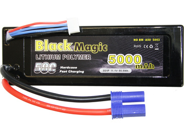 Black Magic LiPol Car 11.1V 5000mAh 50C EC5 Black Magic LiPol Car 11.1V 5000mAh 50C EC5 / BMA50-5000-3E