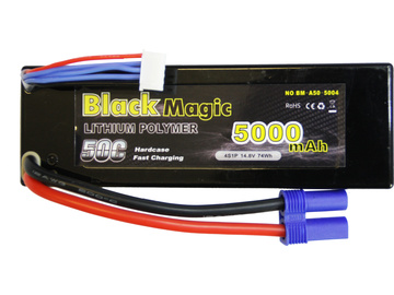 Black Magic LiPol Car 14.8V 5000mAh 50C EC5 Black Magic LiPol Car 14.8V 5000mAh 50C EC5 / BMA50-5000-4E