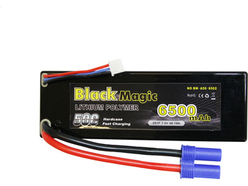 Black Magic LiPol Car 7.4V 6500mAh 50C EC3 Black Magic LiPol Car 7.4V 6500mAh 50C EC3 / BMA50-6500-2E