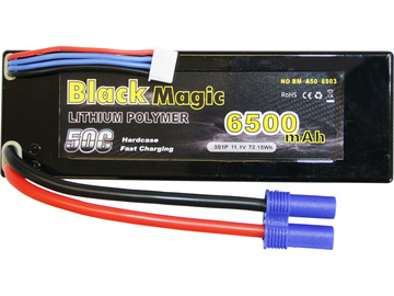 Black Magic LiPol Car 11.1V 6500mAh 50C EC5 Black Magic LiPol Car 11.1V 6500mAh 50C EC5 / BMA50-6500-3E