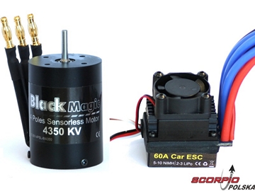 Silnik trójf. Black Magic 540 4P 4350kv, reg. 60A / BMC4P-561