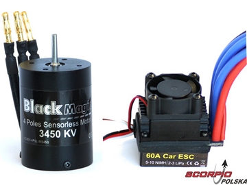 Silnik trójf. Black Magic 540 4P 3450kv, reg. 60A / BMC4P-562