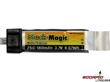 LiPol Black Magic 3.7V 180mAh 25C EFL LiPol Black Magic 3.7V 180mAh 25C EFL / BMF25-0180-1EFL