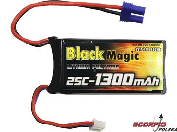 LiPol Black Magic 7.4V 1300mAh 25C EC3 / BMF25-1300-2EC3