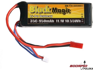 LiPol Black Magic 11.1V 950mAh 35C JST / BMF35-0950-3JST