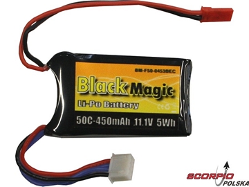 LiPol Black Magic 11.1V 450mAh 50C JST / BMF50-0450-3JST