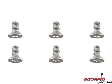 Corally Śruba imbus stożkowa główka M4x8mm tytan (6) / C-34030
