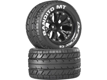 Duratrax Koło z oponą Bandito MT 2.8" 1/2" Offset C2 czarne (2) / DTXC3504