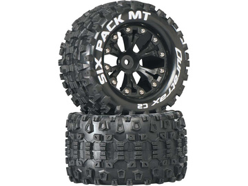 Duratrax Koło z oponą Six Pack MT 2.8 2WD tylne C2 czarne (2) / DTXC3520