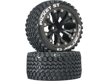 Duratrax Koło z oponą Picket ST 2.8 2WD 1/2" Offset czarne (2) / DTXC3550