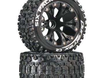 Duratrax Koło z oponą Six Pack ST 2.8 2WD przednie C2 czarne (2) / DTXC3558