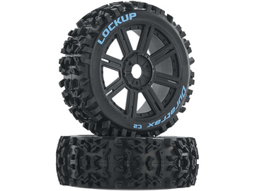 Duratrax Koło z oponą Lockup Buggy C2 Spoke czarne (2) / DTXC3616