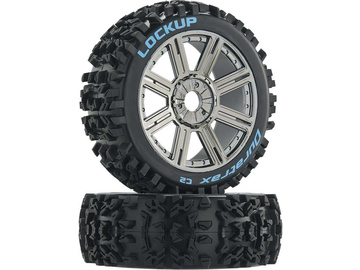 Duratrax Koło z oponą Lockup Buggy C2 Spoke chrom (2) / DTXC3617