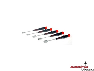 Zestaw śrubokrętów z nasadką US - 5szt Zestaw śrubokrętów z nasadką US - 5szt / DYN2812