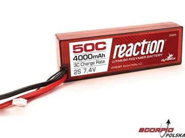 LiPol Reaction Car 7.4V 4000mAh 50C HC EC3 LiPol Reaction Car 7.4V 4000mAh 50C HC EC3 / DYNB3801EC
