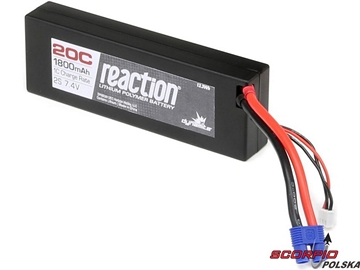 LiPol Reaction Car 7.4V 1800mAh 20C HC EC3 LiPol Reaction Car 7.4V 1800mAh 20C HC EC3 / DYNB3812EC