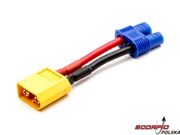 Kabel komwersji XT60 męski - EC3 akumulator / DYNC0141