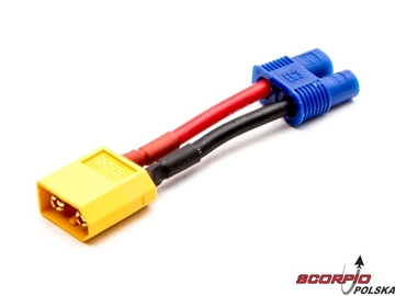Kabel komwersji XT60 męski - EC3 akumulator / DYNC0141