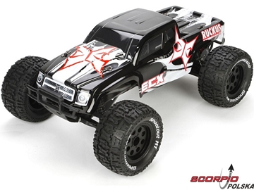 Ruckus Monster Truck BL 1:10 RTR czarno/biały Ruckus Monster Truck BL 1:10 RTR czarno/biały / ECX03009I