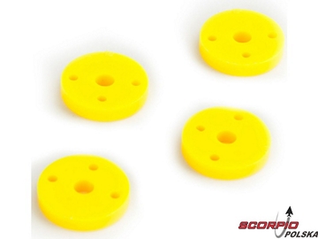 Shock Pistons Yellow 3 Hole 1.4X2. 1.3X1 / ECX0878
